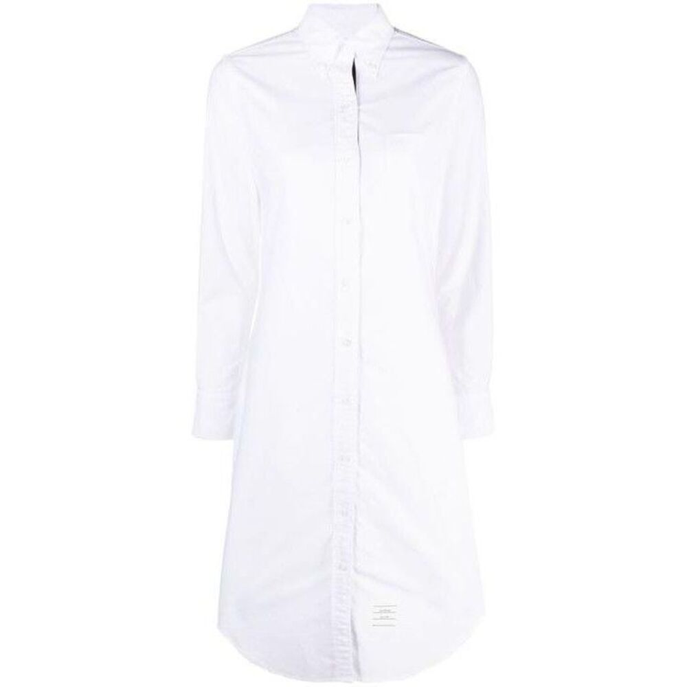 Oxford Grograine Placket Shirt Dress